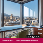 سوئیت جونیور با طراحی مدرن، فضای نشیمن مجزا و چشم‌انداز شهر تفلیس​