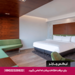 اتاق سوپریور با تخت کینگ، پنجره‌های بزرگ و چشم‌انداز رودخانه در هتل Radisson Blu Iveria تفلیس​